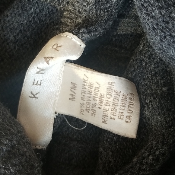 (M) Kenar Knit Sweater Dress Turtleneck Cozy Cabin Cottagecore Neutral - Picture 5 of 6